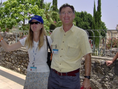Zvi with his daughter Sarah, also a tour guide.