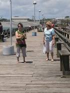 Rochelle and Debbie on the pier