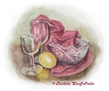 "Red Wine and Crystal" -Original Painting 11 x 14 300.00 Unframed