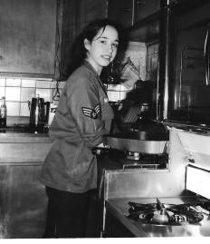 Teenage me in the kitchen. Might I add...tiny kitchen.